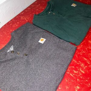 (2) Carhartt Henley t shirts